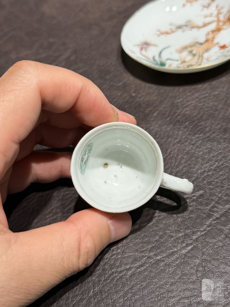 清乾隆 粉彩花鸟纹茶具一套25件 - 图88